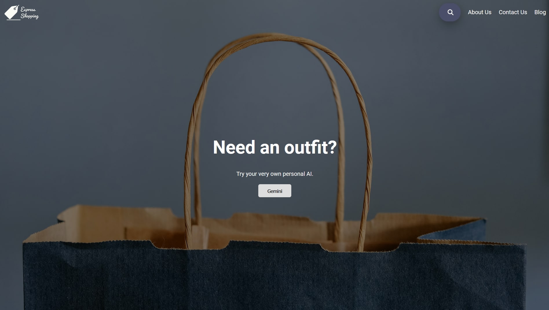 Express Shopping home page